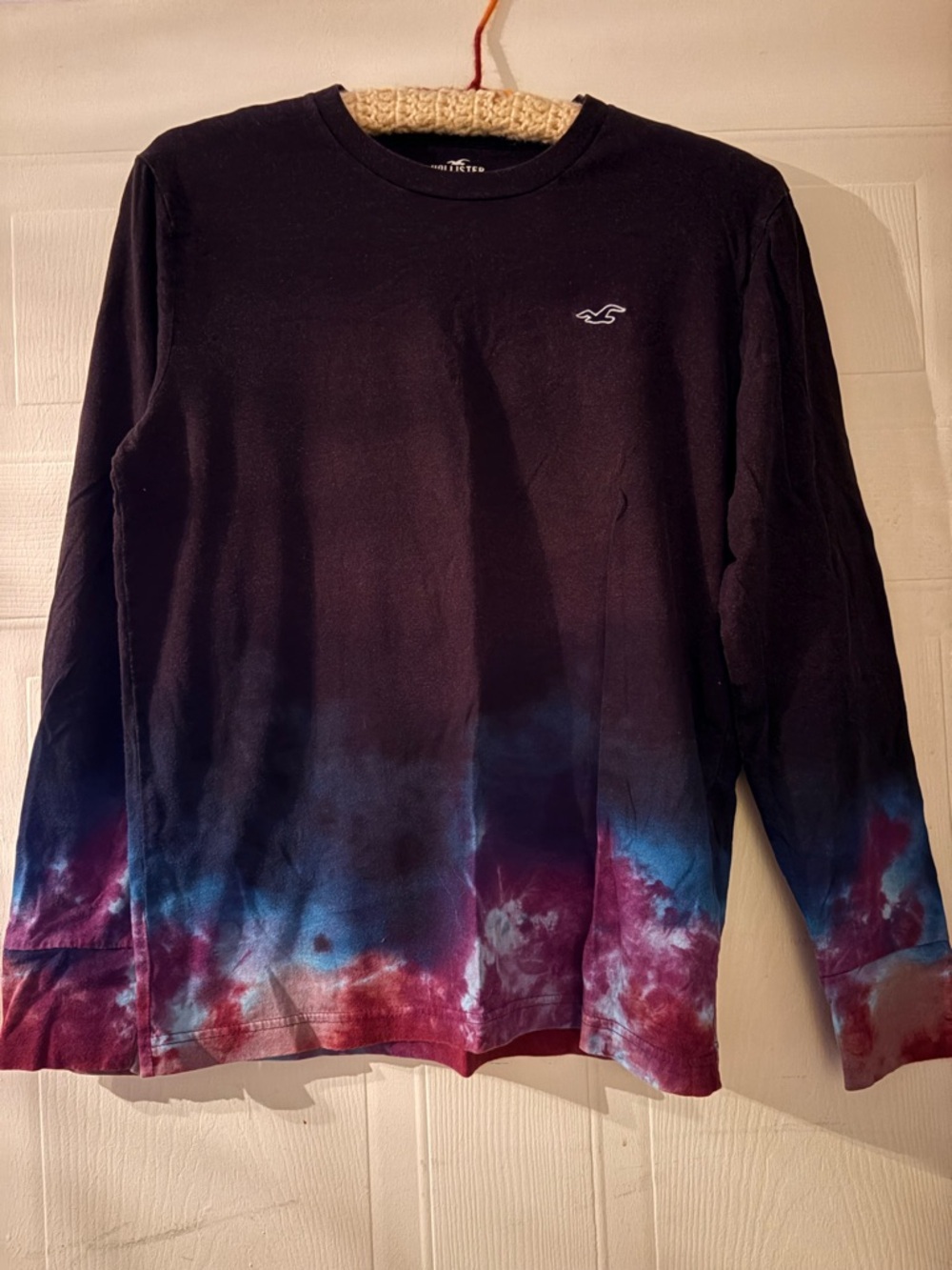 Hollister Heathered Charcoal Crewneck Tee with White Logo